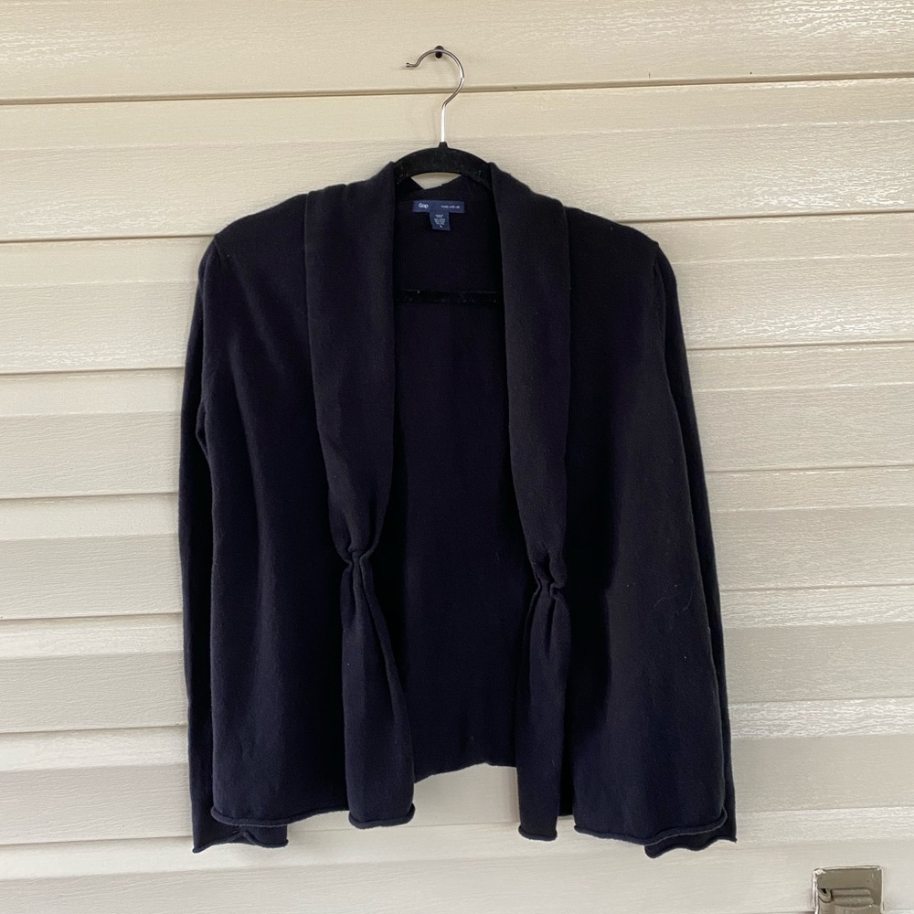 Gap Black Cardigan Front Clip Size L